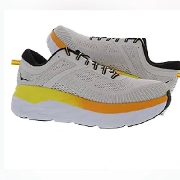 Hoka One One NIB Men's Bondi 7 - Nimbus Cloud/ Radiant Yellow. Size 9DS-078